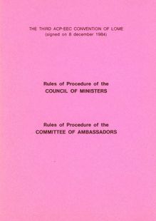 The Third ACP-CEE Convention of Lomé (signed on 8 December 1984)