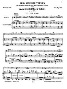 Partition complète, 10 National Airs avec Variations, Beethoven, Ludwig van par Ludwig van Beethoven
