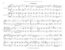Partition , Menuets I & II,  No.1, Overture, C major, Bach, Johann Sebastian