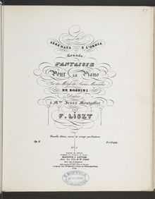 Partition La Serenata e l Orgia. Grande fantaisie sur des motifs des Soirées musicales de Rossini (S.422), Collection of Liszt editions, Volume 11