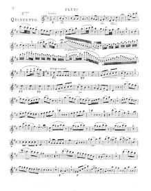 Partition parties complètes, Quintuor en Ré majeur, Op.91 No.3, Wind Quintet