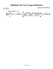 Partition Xylophone, Miniature pour Very grand orchestre, Matthews, John-Luke Mark
