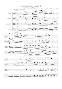 Partition complète, Quartetto Empfindsam per flauto ed archi, D minor