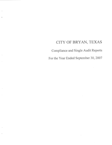 Single Audit Report for FY2007