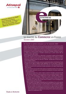 Le marché du Commerce en France