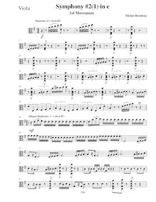 Partition altos, Symphony No.2, E minor, Rondeau, Michel