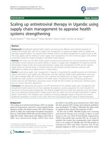 Scaling up antiretroviral therapy in Uganda: using supply chain management to appraise health systems strengthening