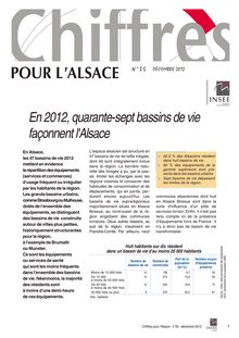 En 2012, quarante-sept  bassins de vie façonnent l Alsace