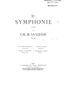 Partition complète, Symphony No.2, A major, Widor, Charles-Marie