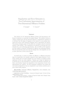 Singularities and Error Estimates in