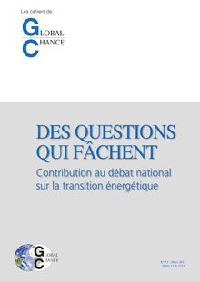 Des questions qui fâchent. Contribution au débat national sur la transition énergétique.