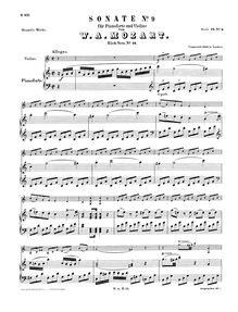 Partition de piano, violon Sonata, Violin Sonata No.9
