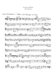 Partition Trombone 3 (basse), ténor Tuba (B♭), Tuba, pour Planets, Op.32