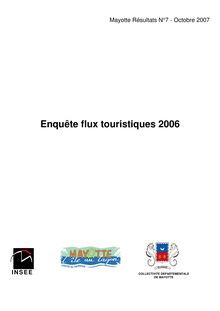 Enquête flux touristiques 2006