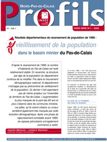 Résultats départementaux du recensement de population de 1999 : vieillissement de la population dans le bassin minier du Pas-de-Calais