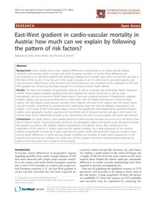 East-West gradient in cardio-vascular mortality in Austria: how much can we explain by following the pattern of risk factors?