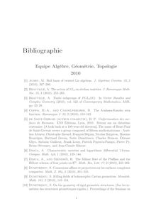 Equipe Algèbre Géométrie Topologie
