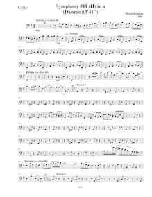 Partition violoncelles, Symphony No.11  Latin , A minor, Rondeau, Michel par Michel Rondeau