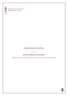 Rapport audit tribunaux de commerce 16-12-2010