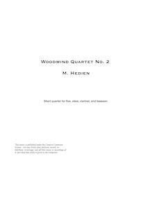 Partition complète, Woodwind quatuor No.2, Hedien, Mark