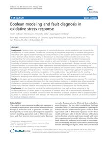 Boolean modeling and fault diagnosis in oxidative stress response