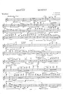 Partition de violon, Piano quatuor, Op.31, Catoire, Georgy