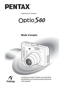 Notice Appareil Photo numériques Pentax  Optio S60