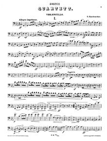 Partition violoncelle, corde quatuor (No.1) en c minor, c minor