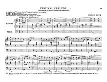 Partition complète, Festival Prelude, Introducing a Choral Theme from Palestrina