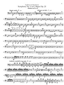 Partition timbales, Symphony No.1 en C, Op.21, C major, Beethoven, Ludwig van