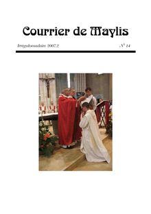 Courrier de Maylis - Abbaye Notre-Dame de Maylis