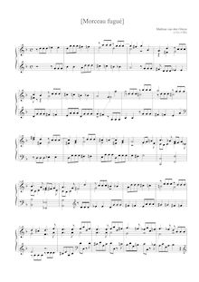 Partition complète, Fugato en G minor pour clavier instrument, Keyboard Instrument