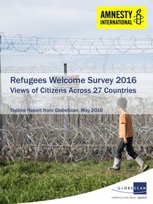 Sondage d Amnesty International sur l accueil des réfugiés