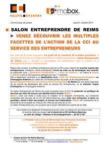 Salon Entreprendre de Reims - 20101021-CP Salon Entreprendre