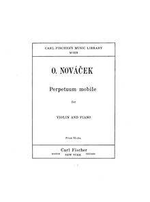 Partition de piano, Perpetuum mobile, Nováček, Ottokar