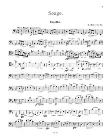 Partition basson , partie, Songe. Duo für Clarinette und Fagott mit Clavierbegleitung