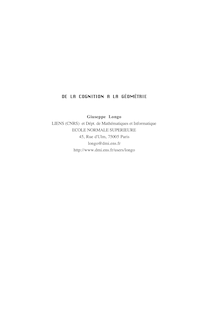 Giuseppe Longo LIENS CNRS et D pt de Math matiques et Informatique