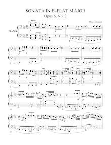 Partition Sonata No. 2 en E Flat Major, Two Piano sonates, Op. 6