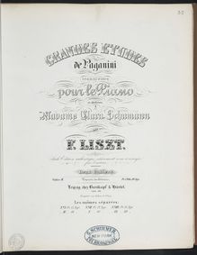 Partition Grandes etudes de Paganini (S.141/4-6), Collection of Liszt editions, Volume 8
