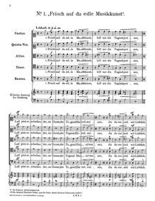 Partition complète, Frisch auf du edle Musikkunst, Schein, Johann Hermann