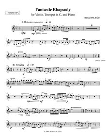 Partition trompette en C, Fantastic Rhapsody, St. Clair, Richard