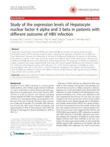 Study of the expression levels of Hepatocyte nuclear factor 4 alpha and 3 beta in patients with different outcome of HBV infection