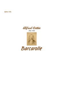Partition complète, Barcarolle, Cottin, Alfred
