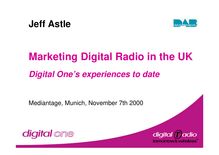 Marketing Digital Radio in the UK