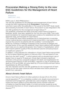 Procoralan Making a Strong Entry to the new ESC Guidelines for the Management of Heart Failure