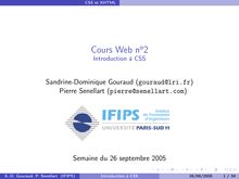 Cours Web nº2 Introduction à CSS