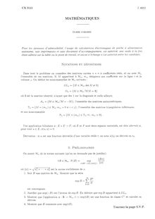 Mathématiques 2003 Classe Prepa PSI Concours Ecole Normale Supérieure