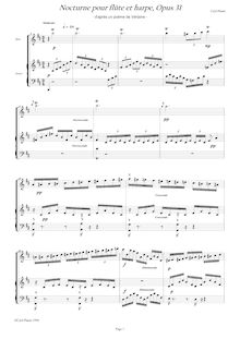 Partition complète, Nocturne pour flûte et harpe, Plante, Cyril