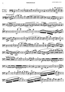 Partition violoncelle, Trio pour flûte, violoncelle, et Piano, Op.45
