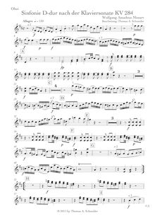 Partition hautbois 1/2, Piano Sonata No.6, Dürnitz Sonata, D major